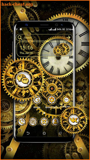 Machine Clock Gear Launcher Theme screenshot