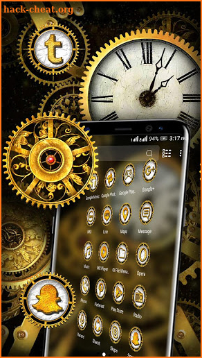 Machine Clock Gear Launcher Theme screenshot