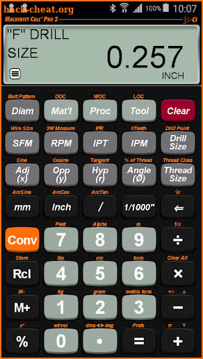 Machinist Calc Pro 2 screenshot