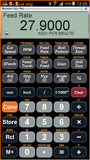 Machinist Calc Pro Calculator screenshot