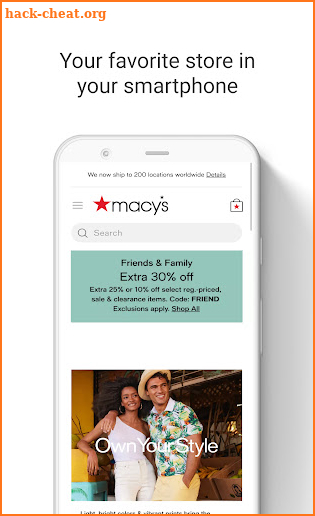 Macy's: worldwide shopping app screenshot