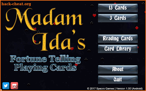 Madam Ida's Fortune Telling Playing Cards screenshot