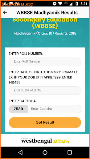 Madhyamik Results  2020 screenshot