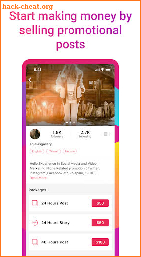 MadV - Influencer Marketplace for Instagram screenshot