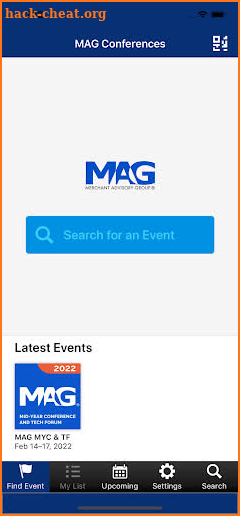 MAG Conferences screenshot