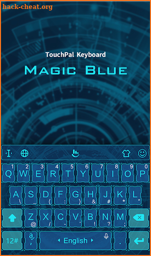 Magic Blue FREE Keyboard Theme screenshot