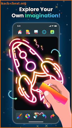 Magic Doodle: Glow Art Drawing screenshot