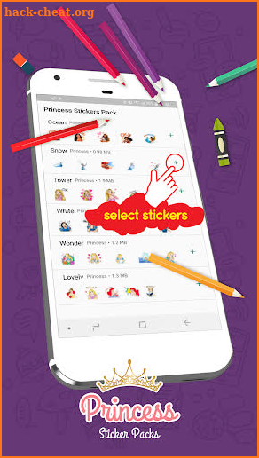 Magic King Princess Stickers for WhatsApp screenshot