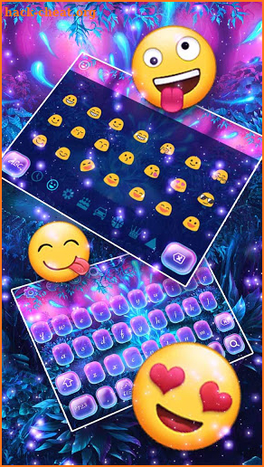 Magic Neon Flower Keyboard screenshot