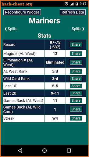 Magic Number for MLB screenshot