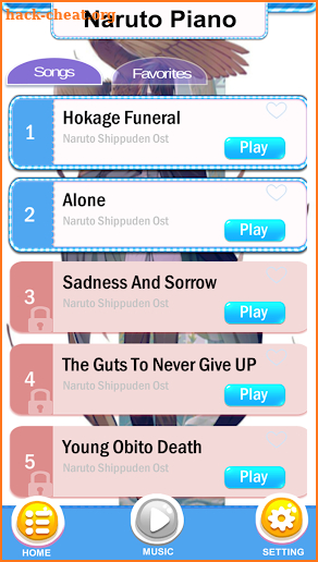 Magic Piano Tiles : Naruto OST screenshot