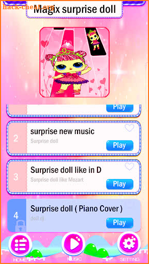 Magic surprise doll game piano screenshot