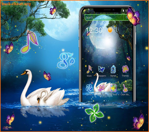 Magical Forest Swan Theme screenshot