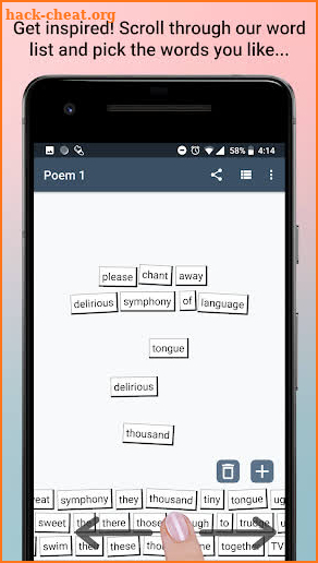 Magnetic Poetry: Word Magnets for Creative Writing screenshot