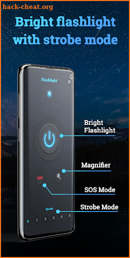 Magnifier Flashlight-Strobe LED & SOS mode screenshot