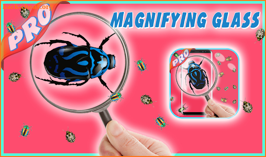 magnifying glass with light & microscope app screenshot