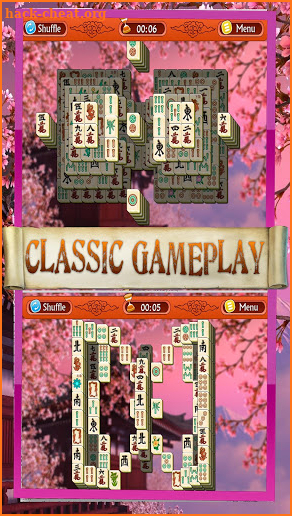Mahjong Sakura Day Solitaire screenshot