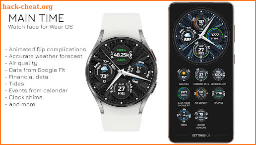 Main Time watch face for Wear OS screenshot