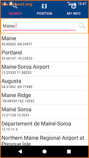Maine Lakes Gps Map Navigator screenshot