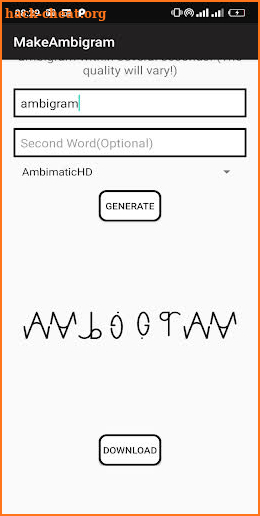 Make Ambigrams screenshot
