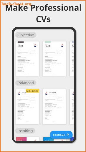 Make CV in PDF - Free Curriculum Vitae screenshot