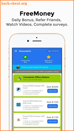 Make Money & Free Gift Cards - RewardsOn screenshot