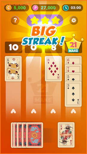 Make21 - Free Card Game (Solitare & Blackjack) screenshot