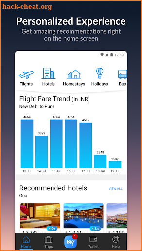 MakeMyTrip-Flight Hotel Bus Cab IRCTC Rail Booking screenshot