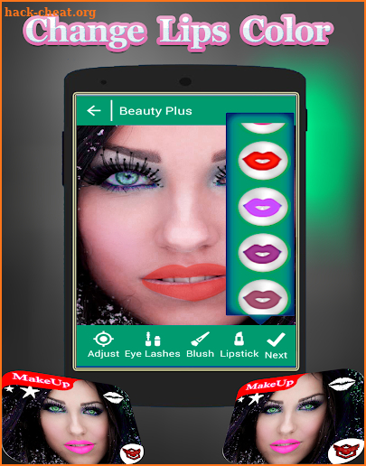 Makeup Editor : Eyelashes &  Lips Coloring screenshot