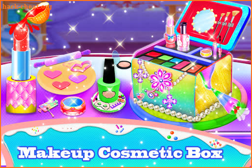 Makeup kit cakes : cosmetic box sweet bakery games screenshot