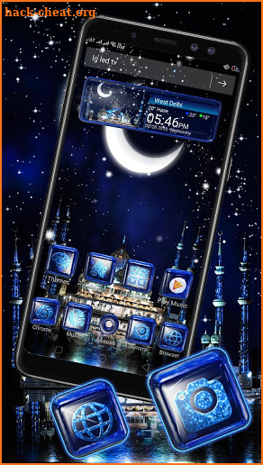 Makka Madina Moon Night Theme screenshot