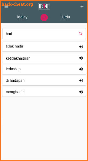 Malay - Urdu Dictionary (Dic1) screenshot