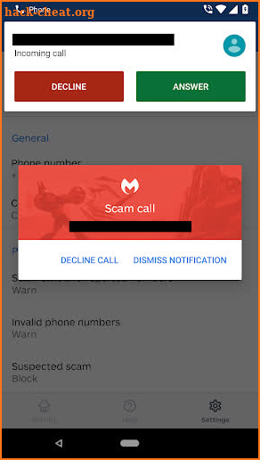Malwarebytes Call Protection screenshot