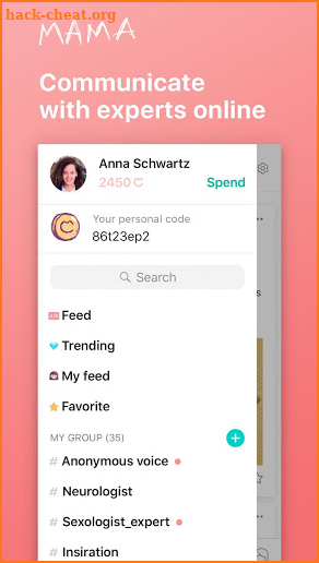 MAMA pregnancy support, new mums, expecting app screenshot