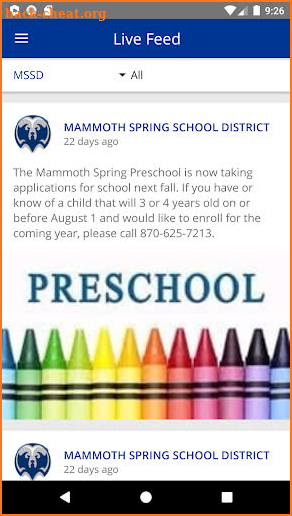 Mammoth Spring School District screenshot