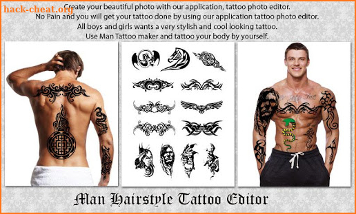 Man Hairstyle Tattoo Editor screenshot