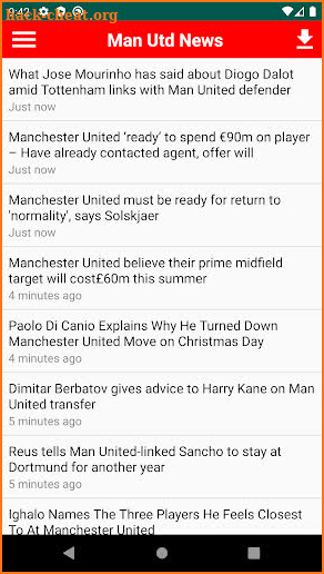 Man Utd Latest News screenshot