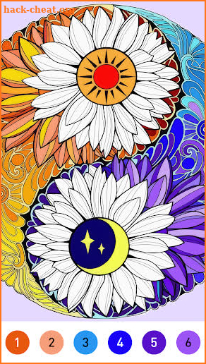 Mandala Color by Number Book screenshot