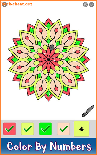 Mandala Glitter Color by Number - Paint by Numbers screenshot
