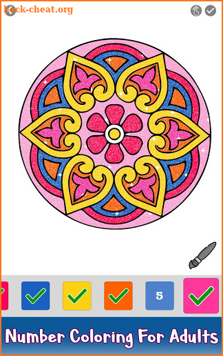 Mandala Glitter Color by Number - Paint by Numbers screenshot
