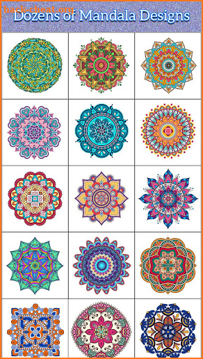 Mandala Glitter Color Puzzle - Paint by Numbers screenshot