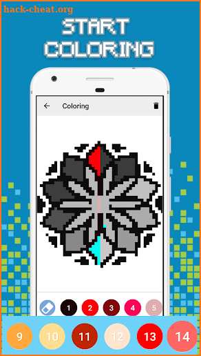 Mandala Pixel Art - Number Coloring screenshot
