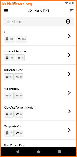 Maneki Torrent Search screenshot