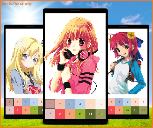 Manga Color by Number: Anime Pixel Art screenshot