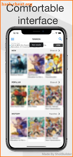 Manga comics screenshot