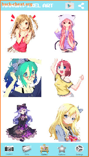 Manga Girls Color By Number: Paint Anime Pixel Art screenshot