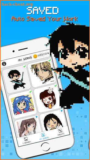 Manga Pixel Art - Anime Coloring By Number screenshot
