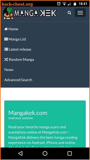 MangaKek - Reader for Manga Scanlations screenshot