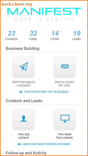 Manifest-FX App and Marketing System screenshot