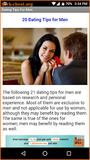 Manly Dating Tips screenshot